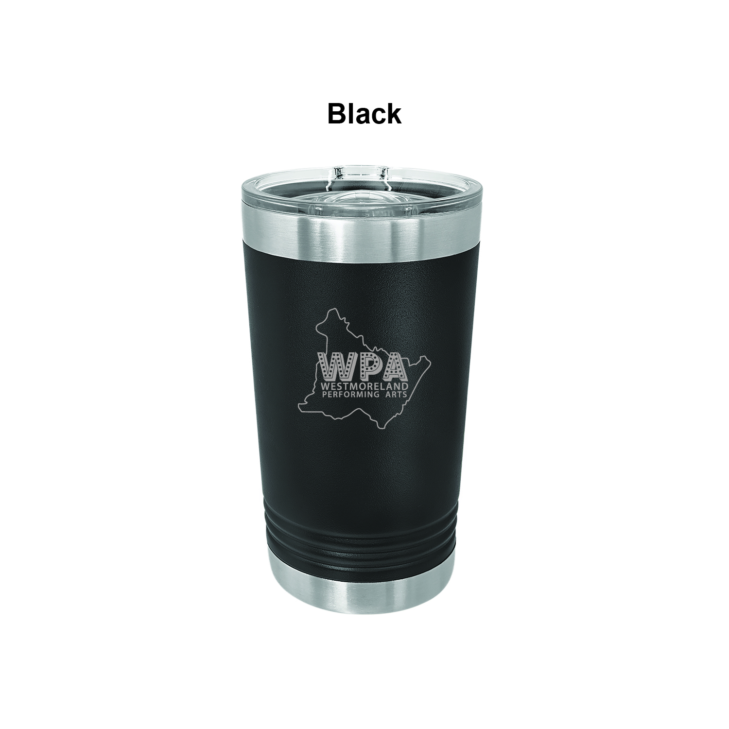 Black 16 oz. Polar Camel Pint with Slider Lid