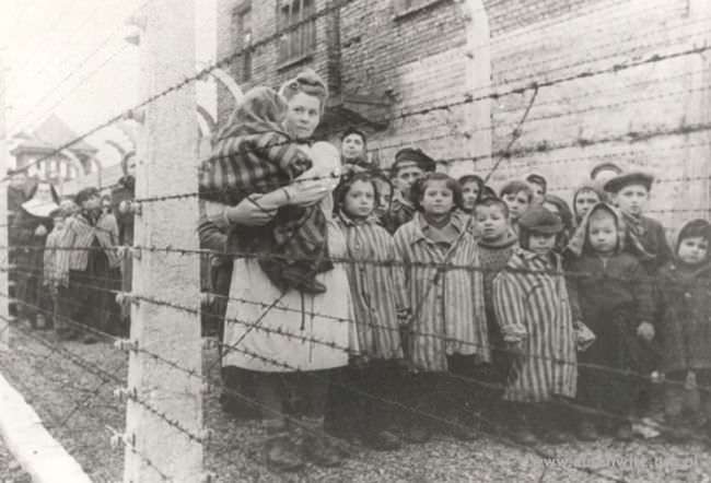 Children being liberated from the Auschwitz camp