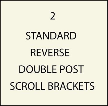 M4200 - Standard Double Post Reverse Scroll Brackets