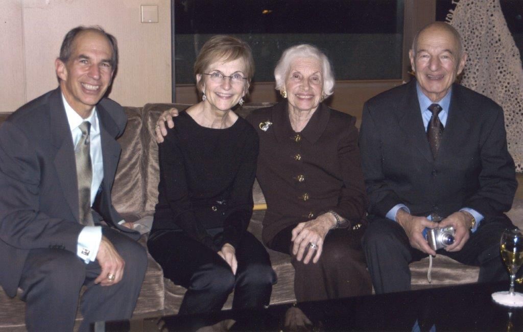 Justice Bridge and her husband Jon, with her mother- and father-in-law, Shirley and Herb.