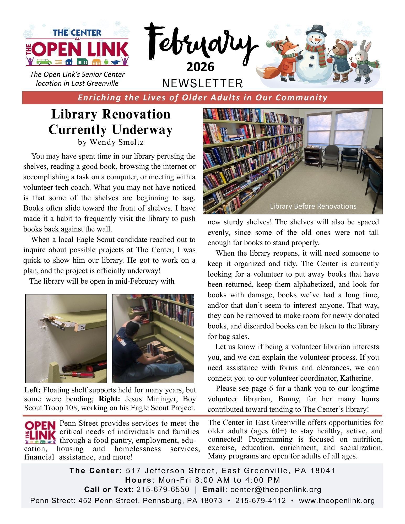 February 2026 Center News