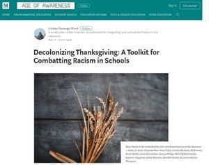 Decolonizing Thanksgiving: A Toolkit for Combatting Racism in Schools