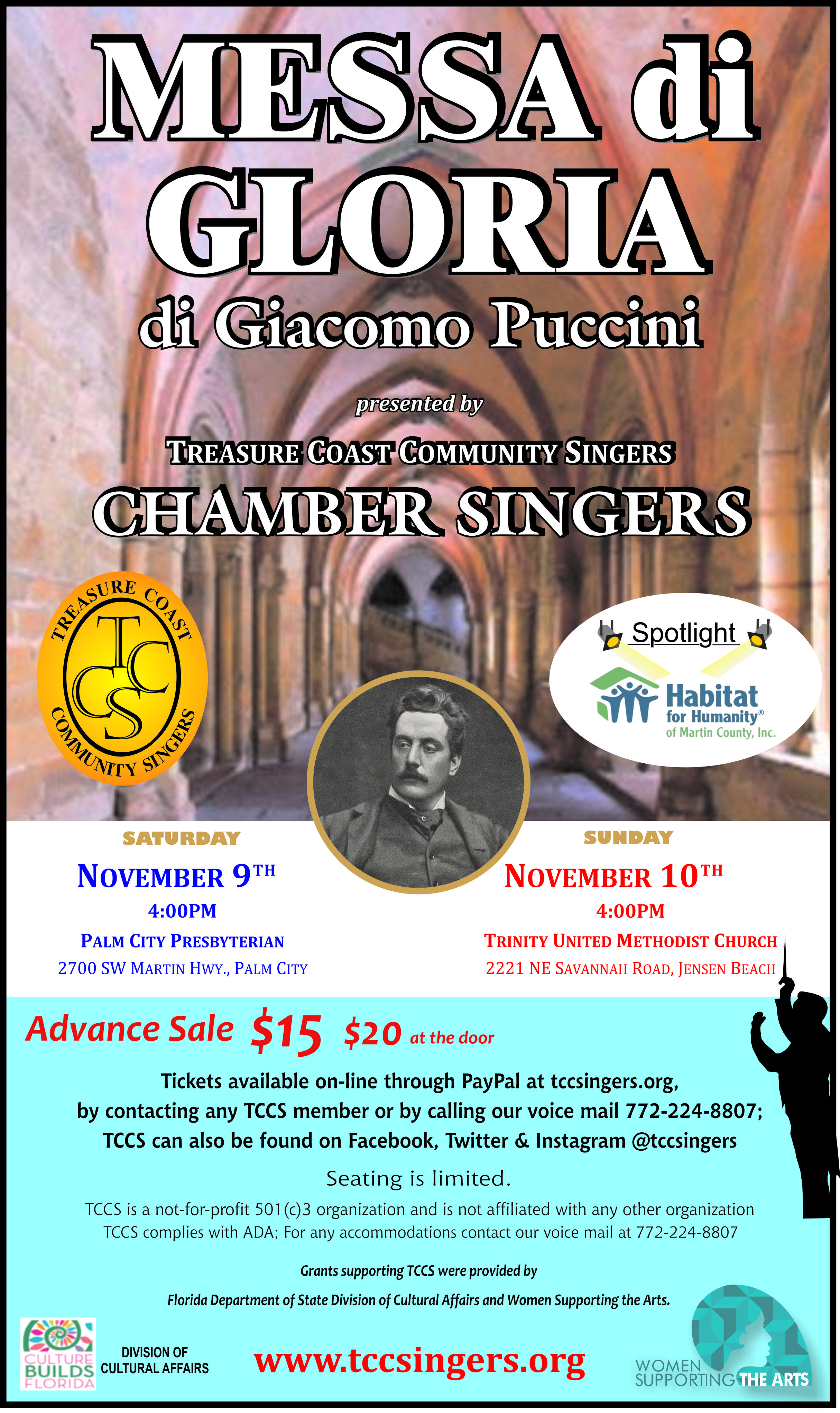 Treasure Coast Community Singers Chamber Singers presents Messa di Gloria