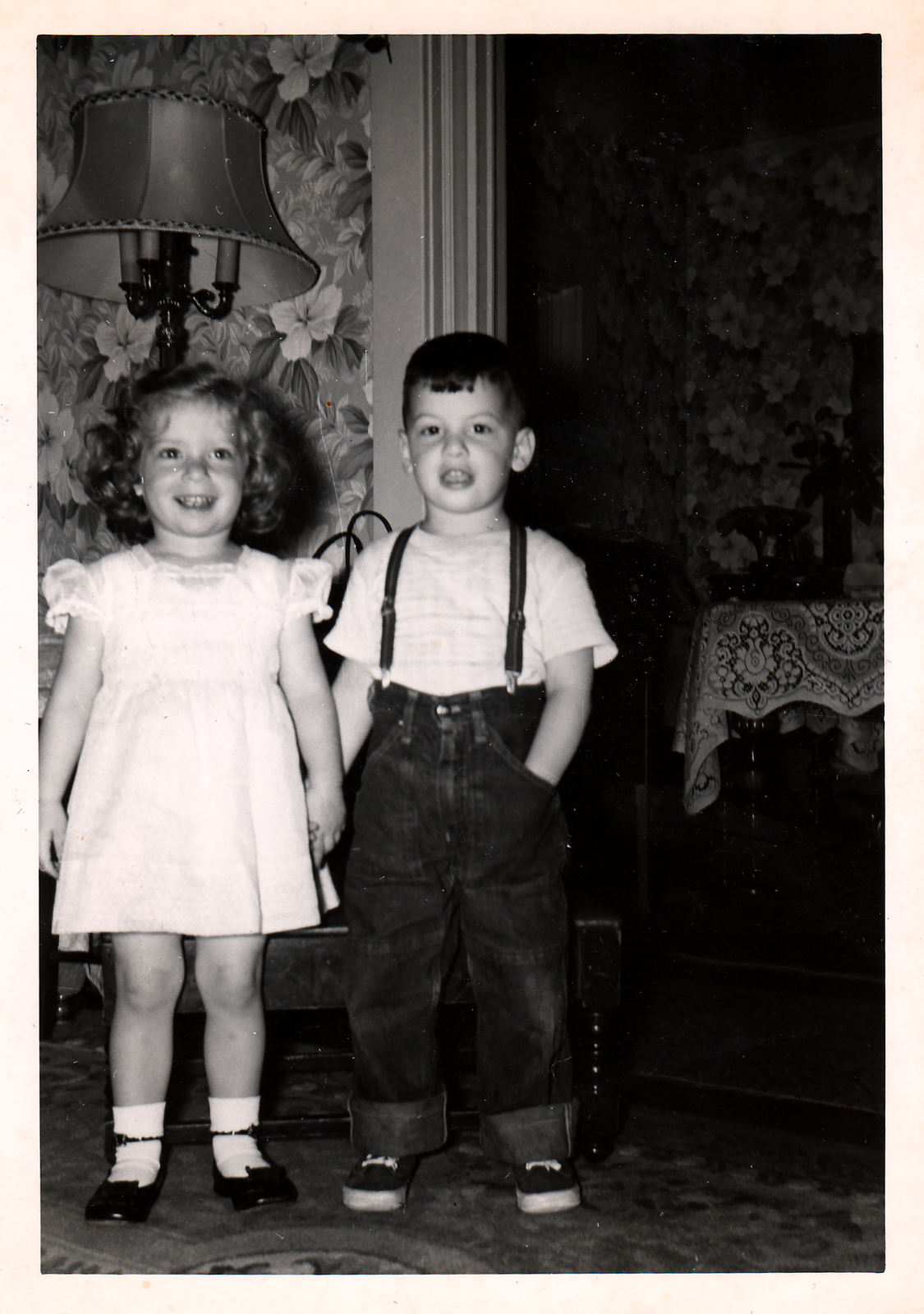 Doreen Alhadeff and her cousin Dale Cohen, 1955.