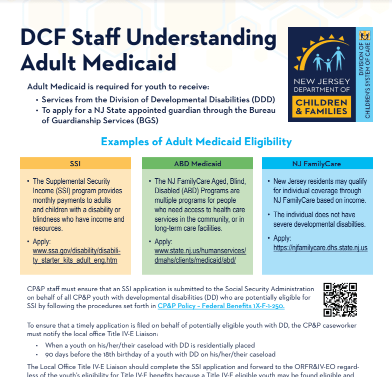 DCF Staff Understanding Adult Medicaid