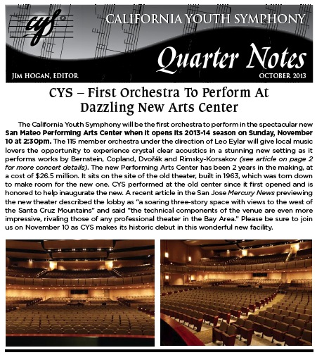 October 2013 Quarter Notes