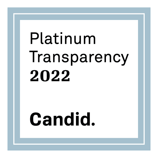 2022 Platinum transparency seal from guidestar.org candid.
