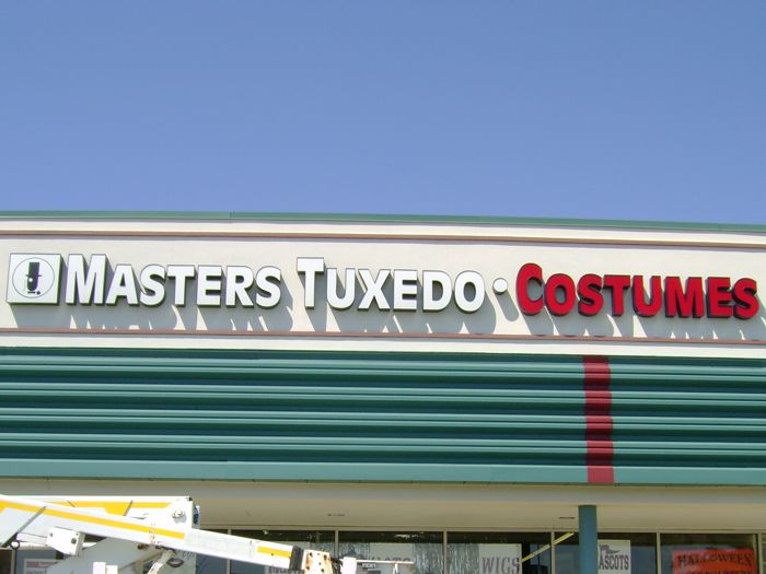 Masters Tuxedo Storefront Sign