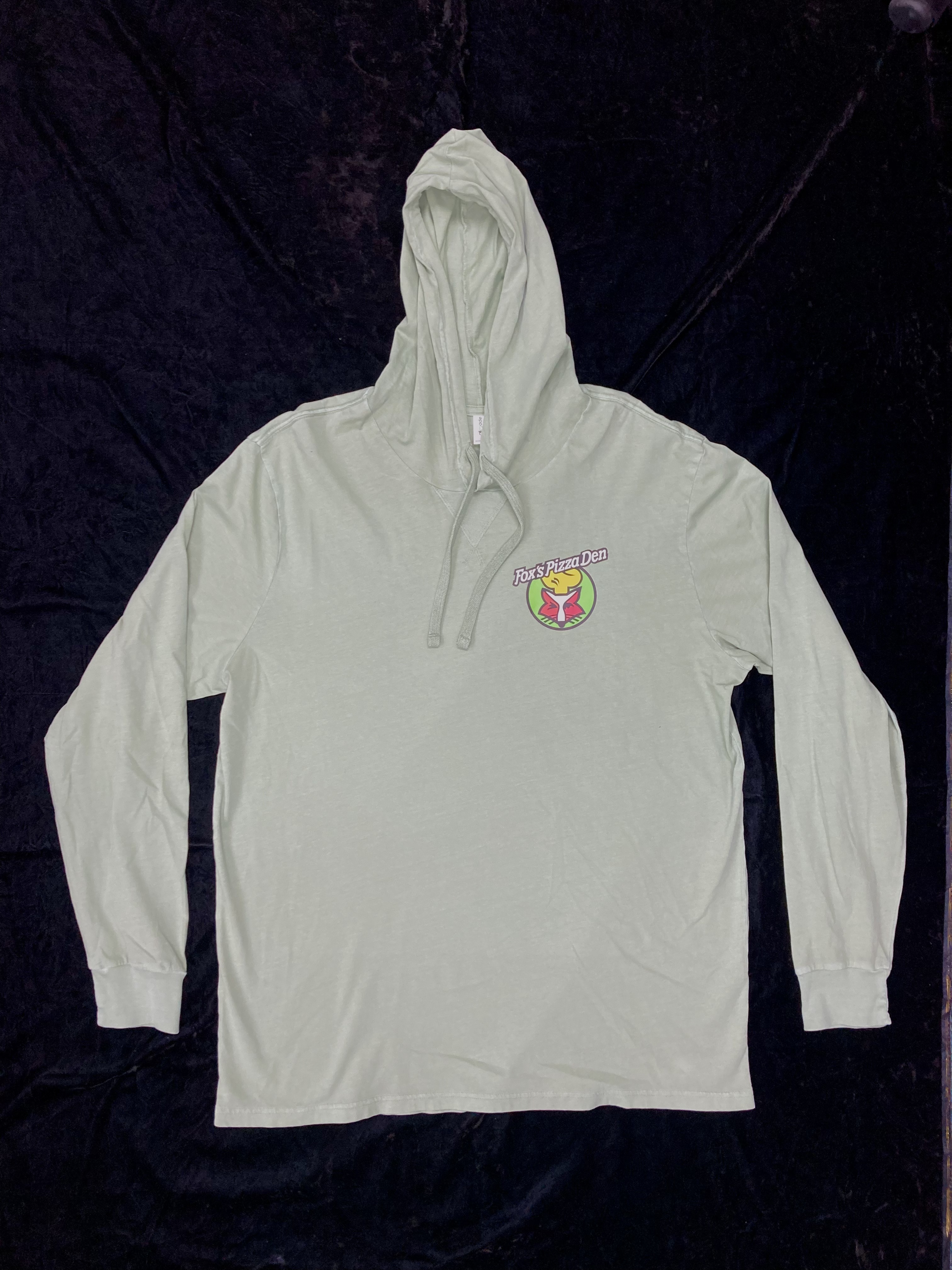 SALE Fox's Logo - XL Light Green Cotton Hoodie