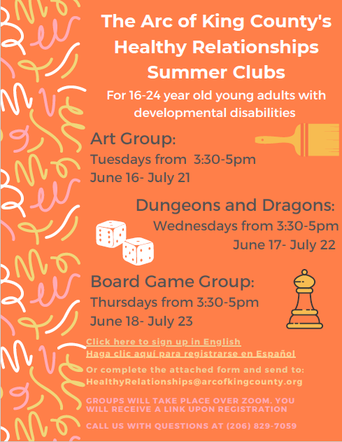 Healthy Relationships Summer Clubs (ages 16-24) Art Group