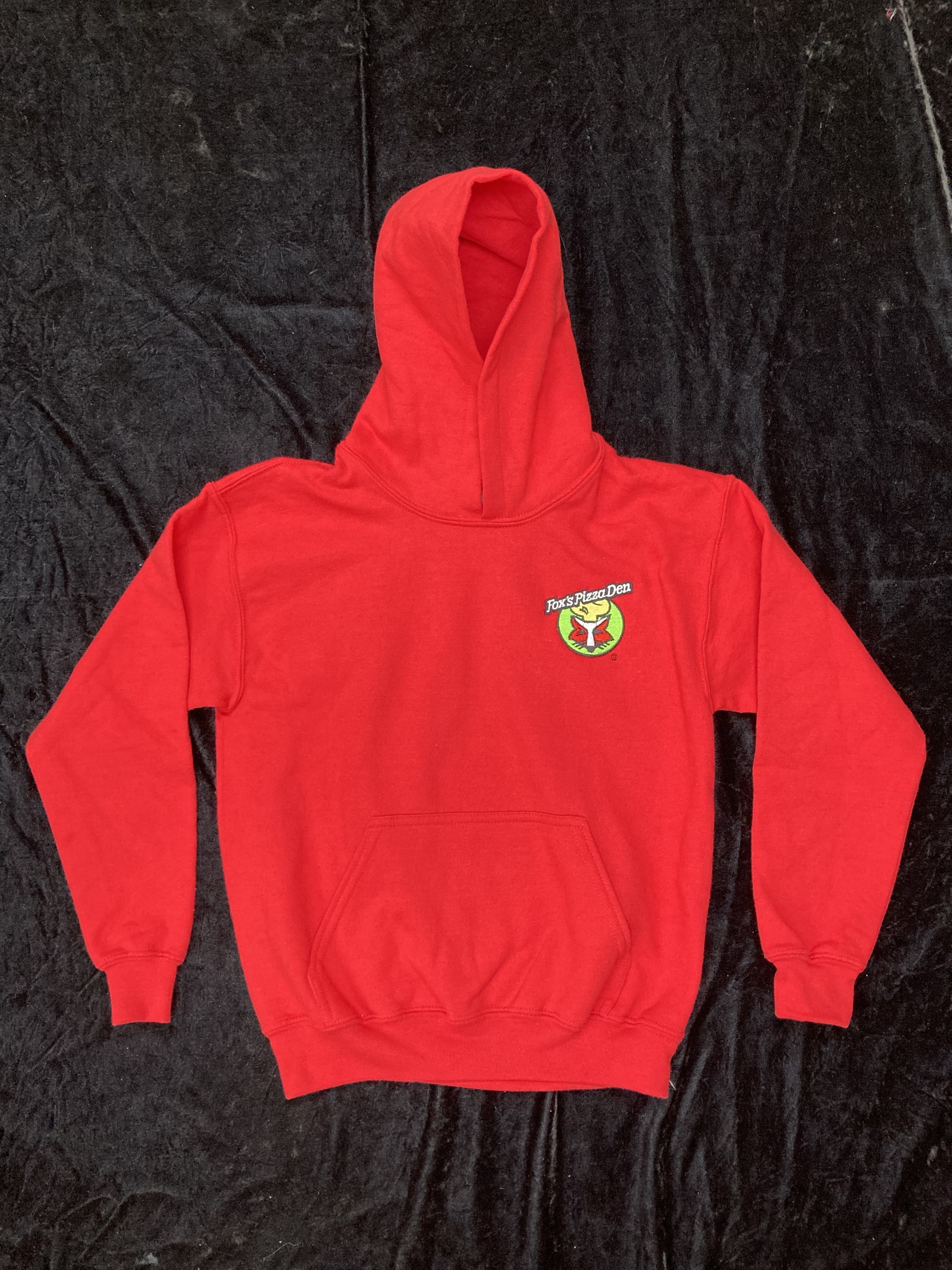 SALE Fox's Logo - YOUTH MEDIUM Red Hoodie