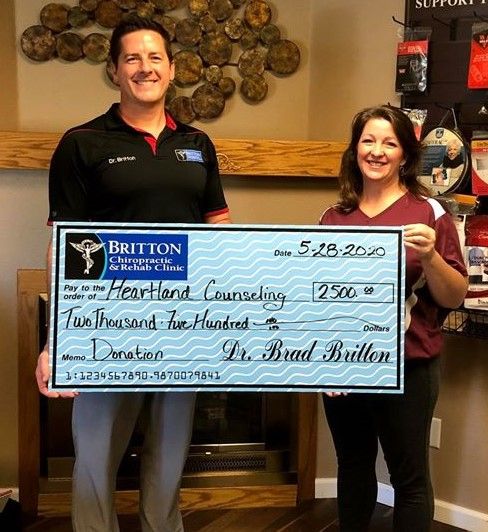 Britton Chiropractic & Rehab Promotes Mental Health with Physical Health while Supporting Heartland Counseling Services