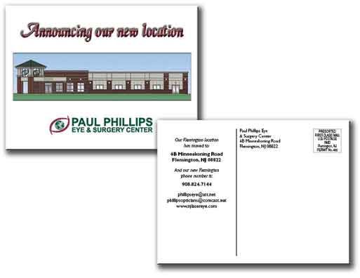 Paul Phillips Eye & Surgery Center Moving Card