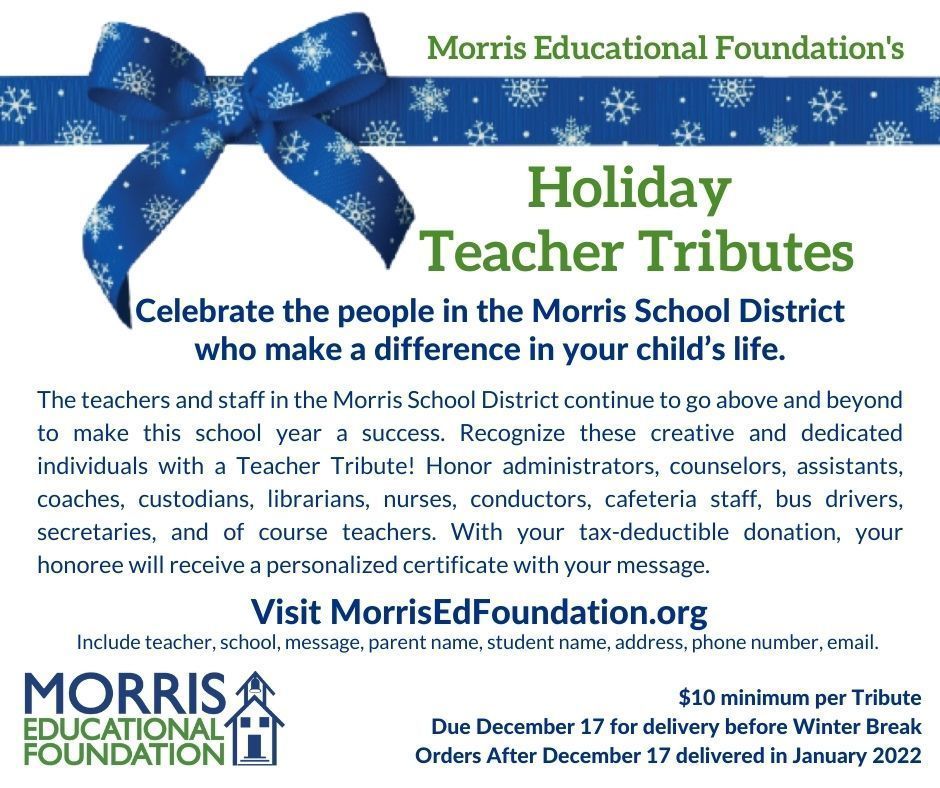 MEF Opens Holiday Teacher Tributes