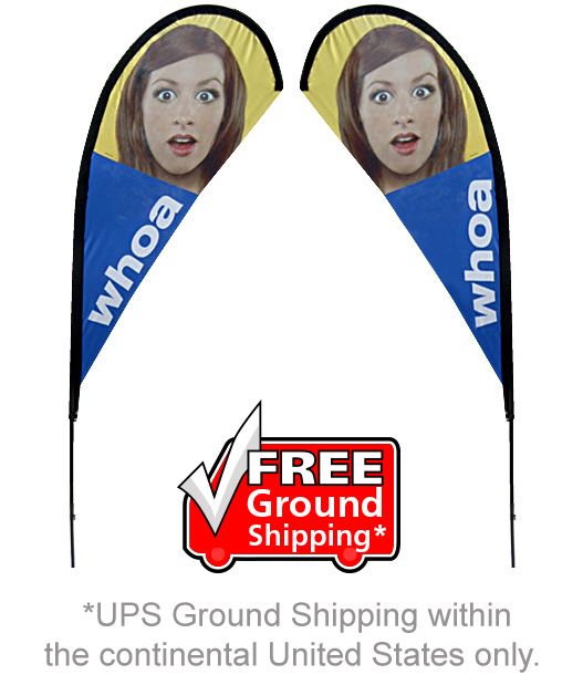 Tear Drop Banner Stand - Small Double Sided
