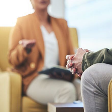 Two people in therapy session