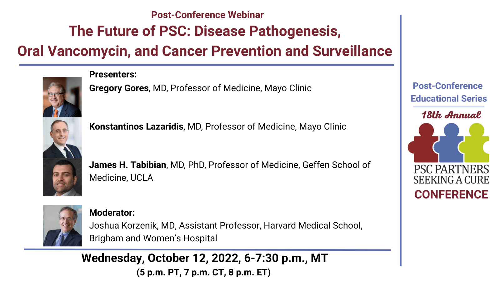 Post-Conference Webinar: Disease Pathogenesis, Oral Vancomycin, and Cancer Prevention and Surveillance