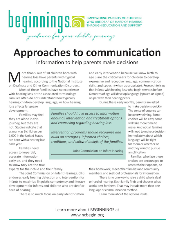 Approaches to Communication Brochure
