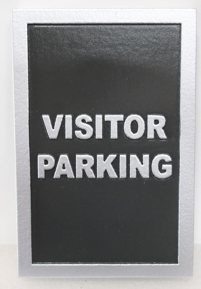 KA20863A- Carved and Sandblasted Wood Grain HDU Visitor Parking Sign