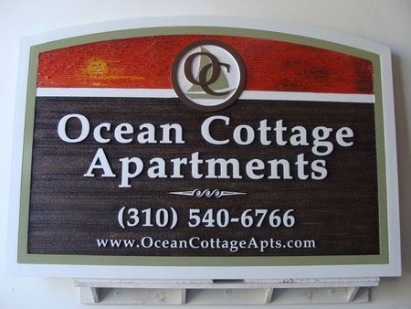 L21932- Carved HDU Ocean Apartment Cottage Apartment Entrance Sign