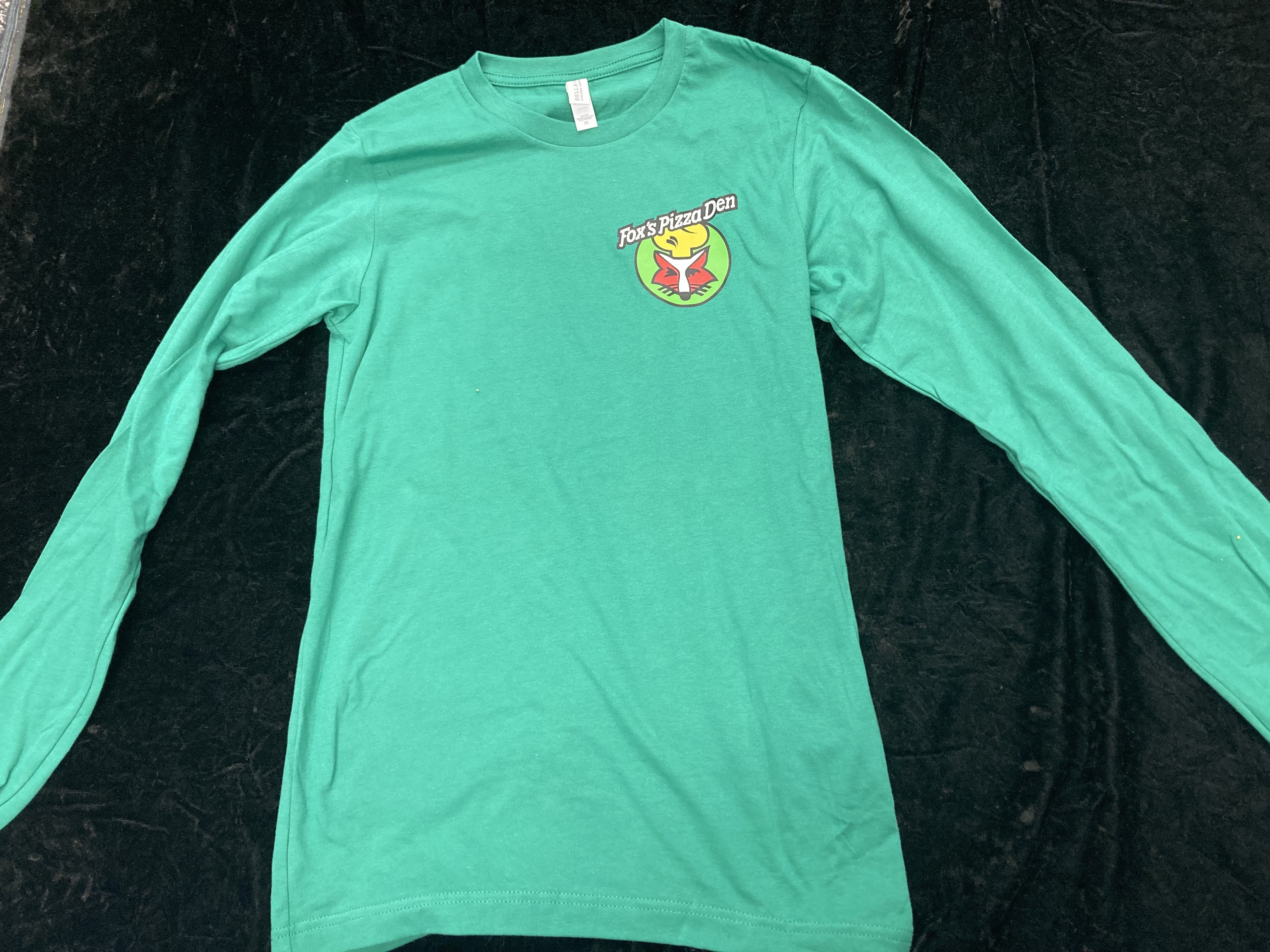 SALE Fox's Logo - XS Green Long Sleeve