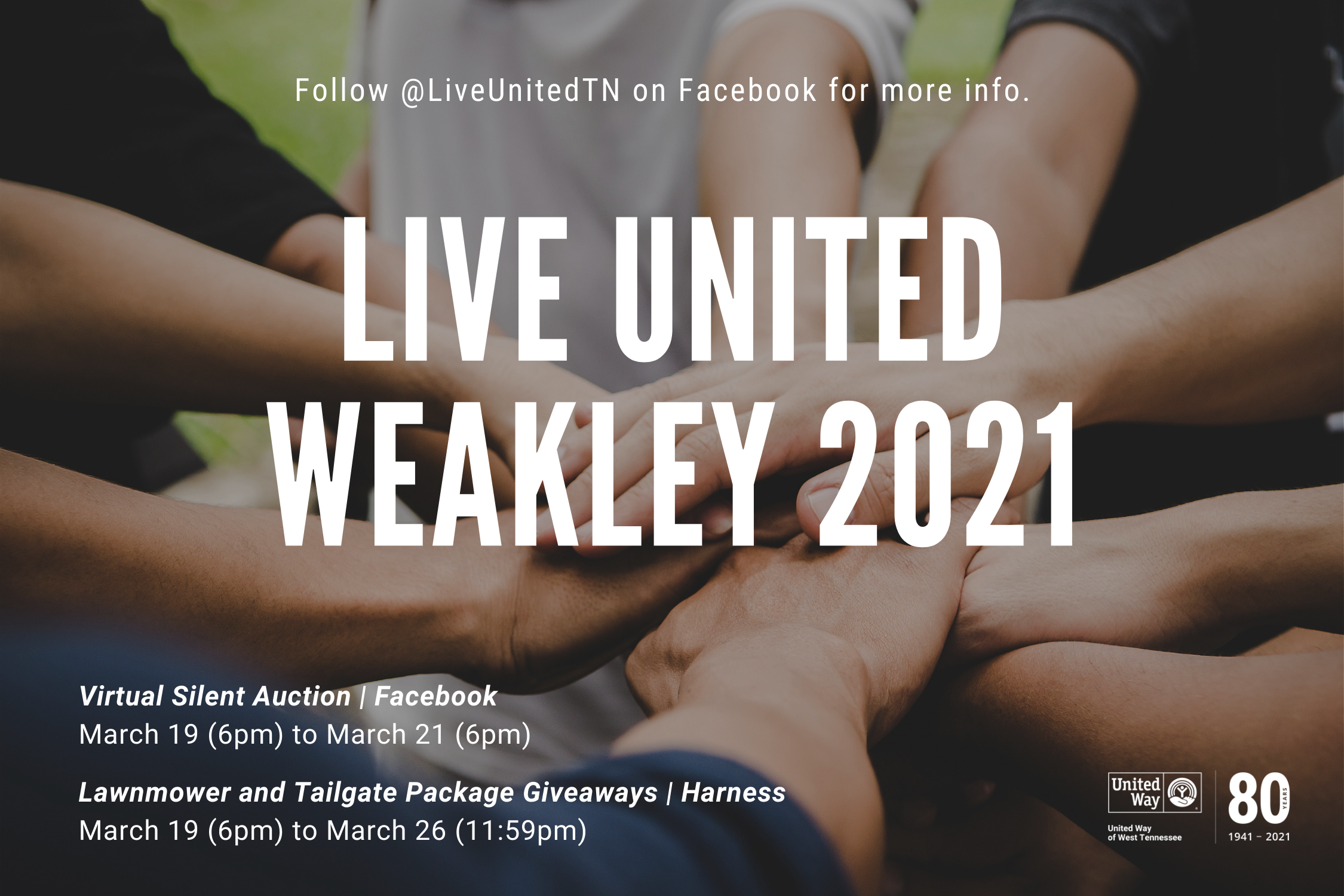 LIVE UNITED Weakley County: 2021 Virtual Silent Auction and Major Giveaways