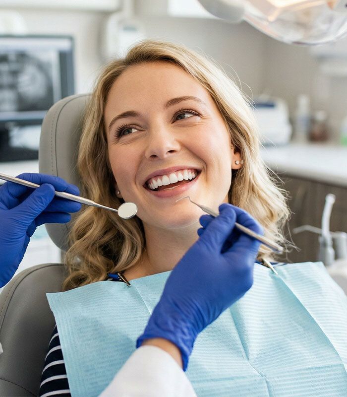 Patient at dentist office