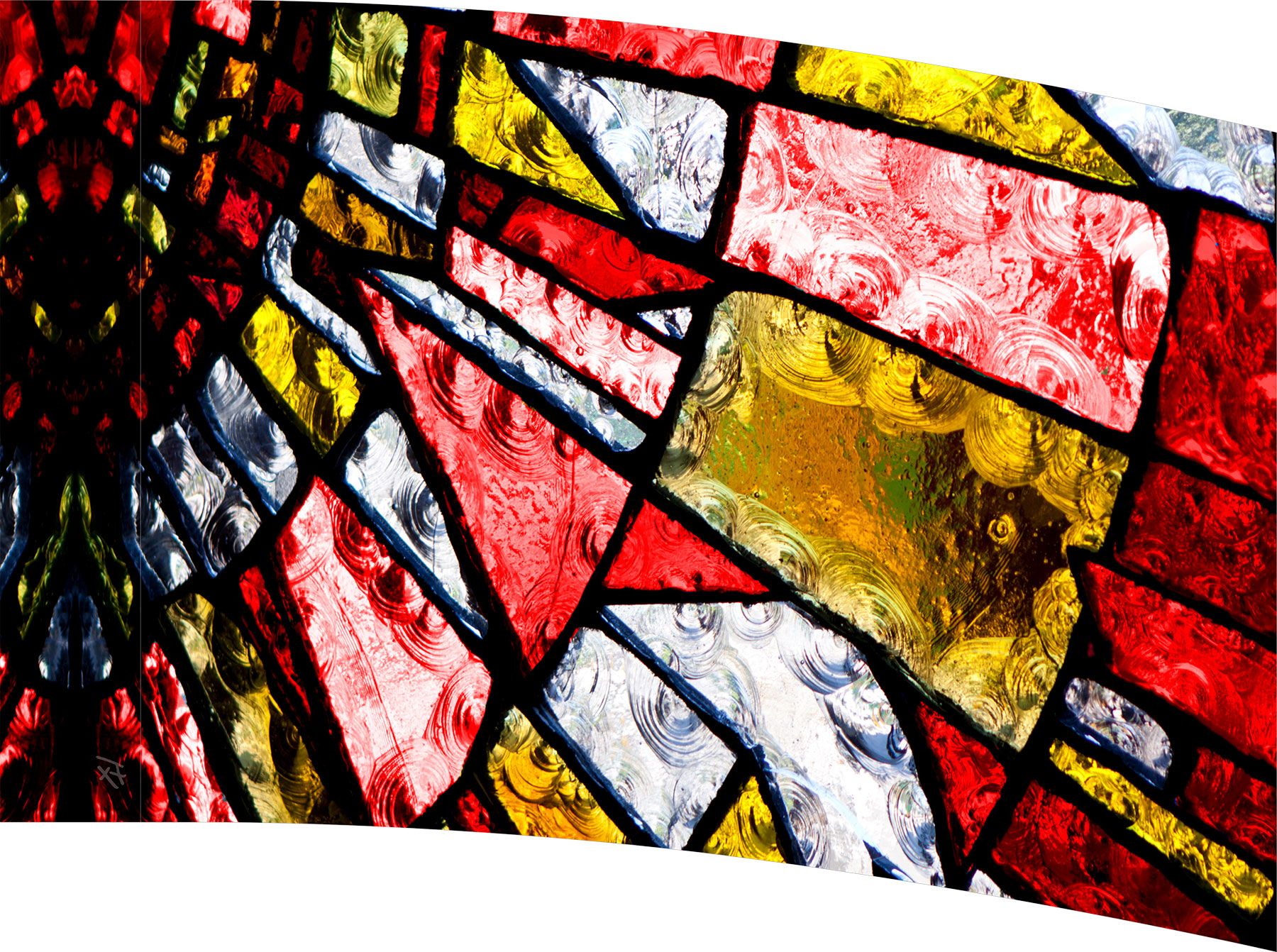Red and Yellow Stained Glass