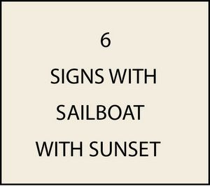 L21250 - Signs of Sailboat and Sunset