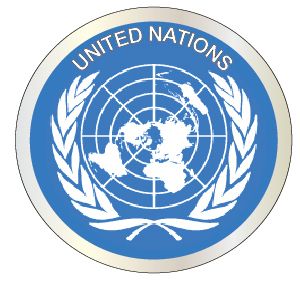 EP-1120 - Carved Plaque of the Great Seal  of the United Nations,  Artist Painted