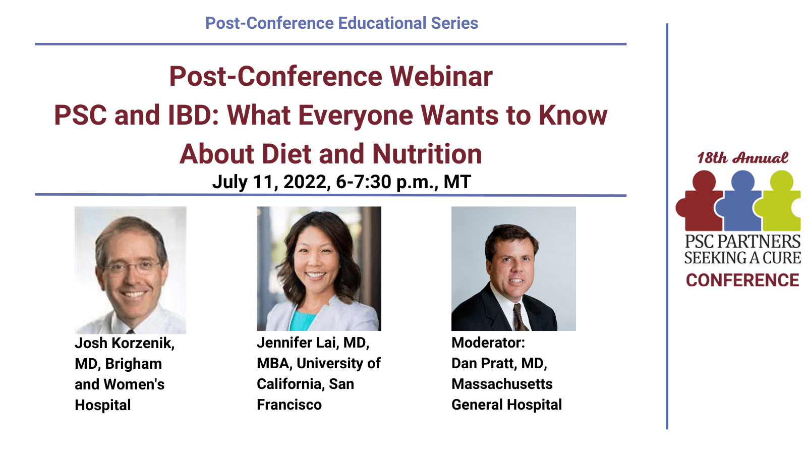 Post-Conference Webinar: PSC and IBD: What Everyone Wants to Know About Diet and Nutrition