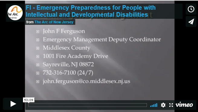 Emergency Preparedness for People with Intellectual and Developmental Disabilities