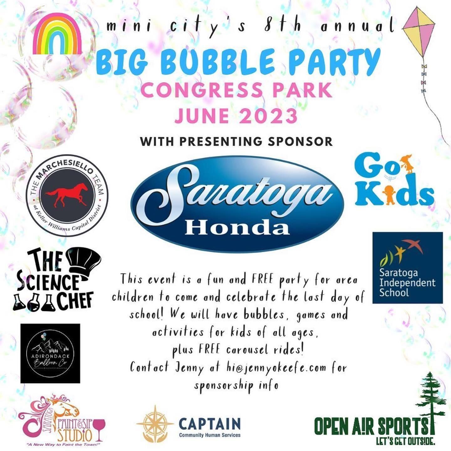 Save-the-Date: Mini City's 7th Annual Big Bubble Party!