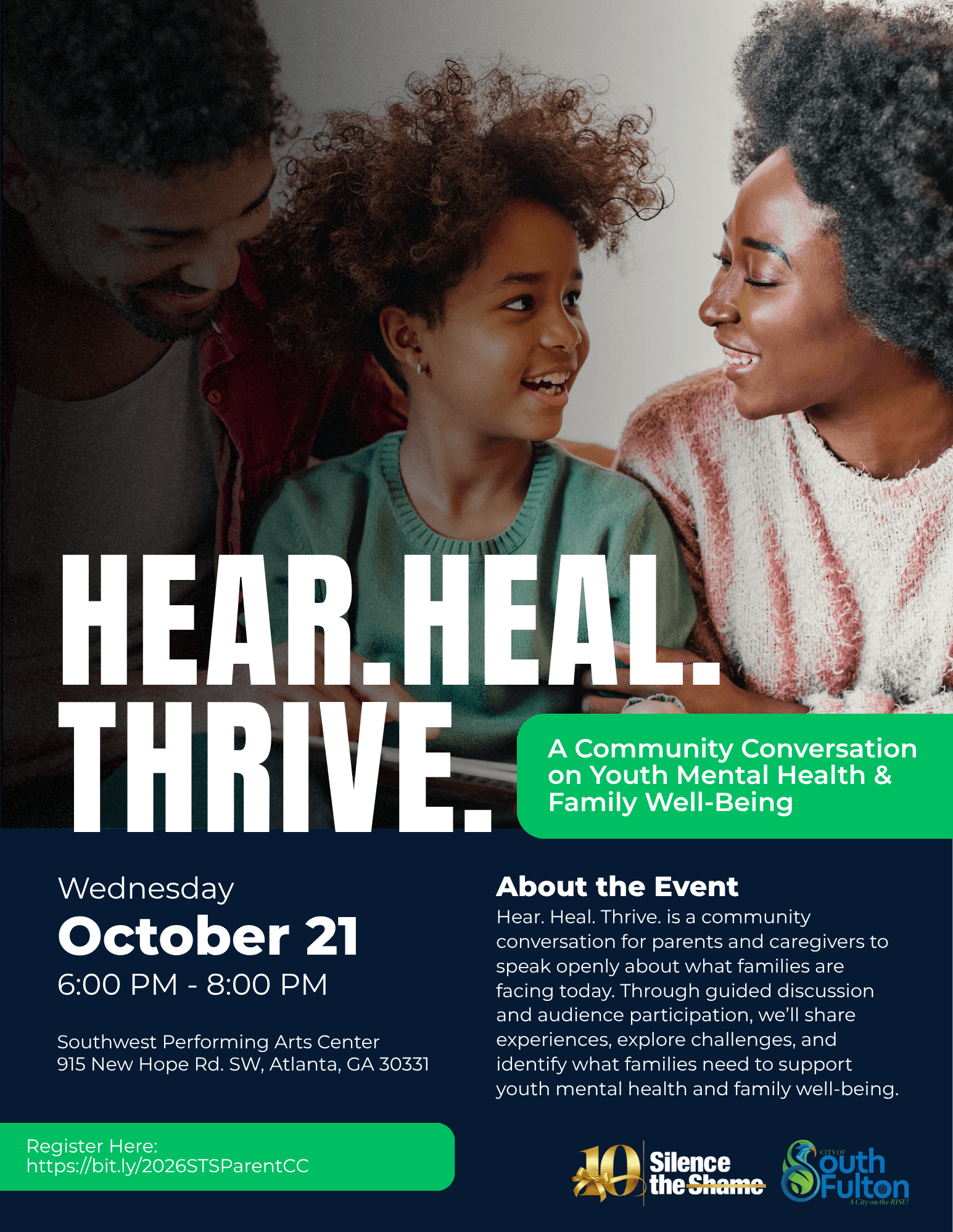 OCtober 21st: Hear. Heal. Thrive. 