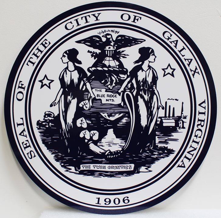 DP-1517 - Plaque Seal of the City of Galax, Virginia, Giclee