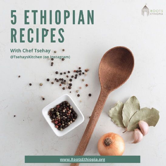 Front cover of 5 Ethiopian Recipes book.