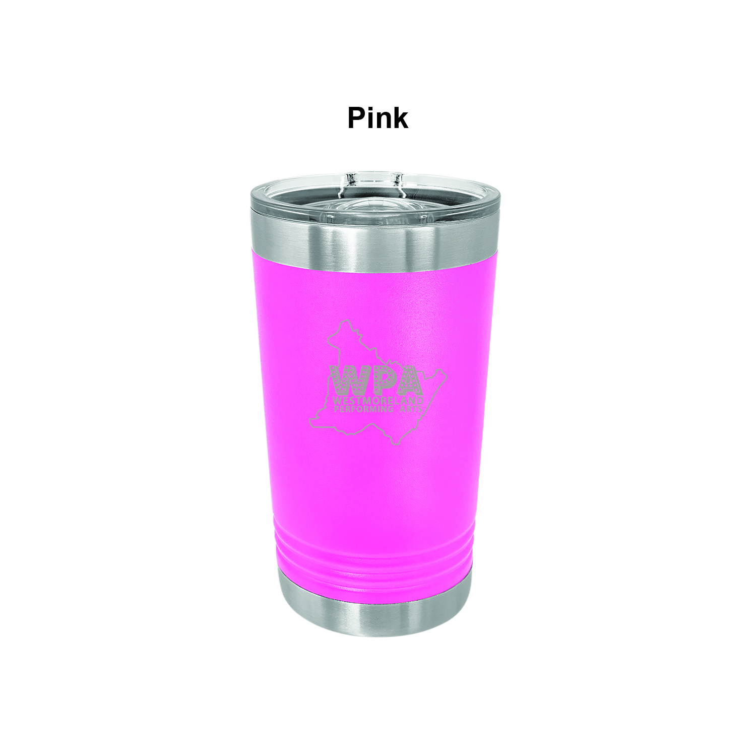 Pink 16 oz. Polar Camel Pint with Slider Lid