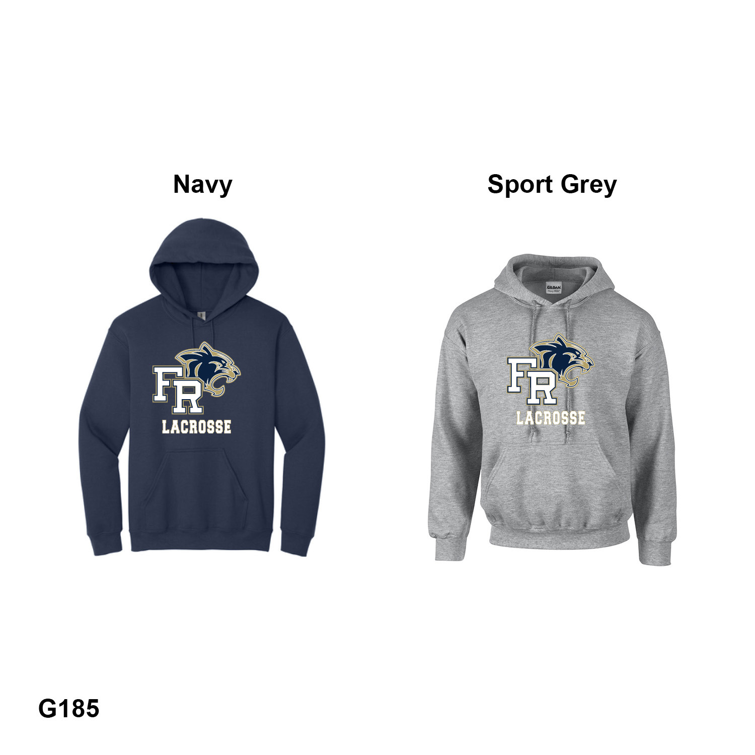 GIRLS LACROSSE LOGO - Gildan Adult Heavy Blend™ Hooded Sweatshirt