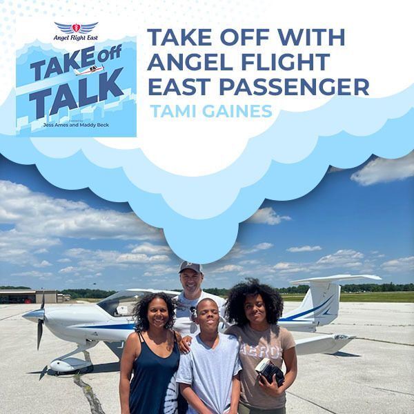 Take Off With Angel Flight East Passenger Tami Gaines