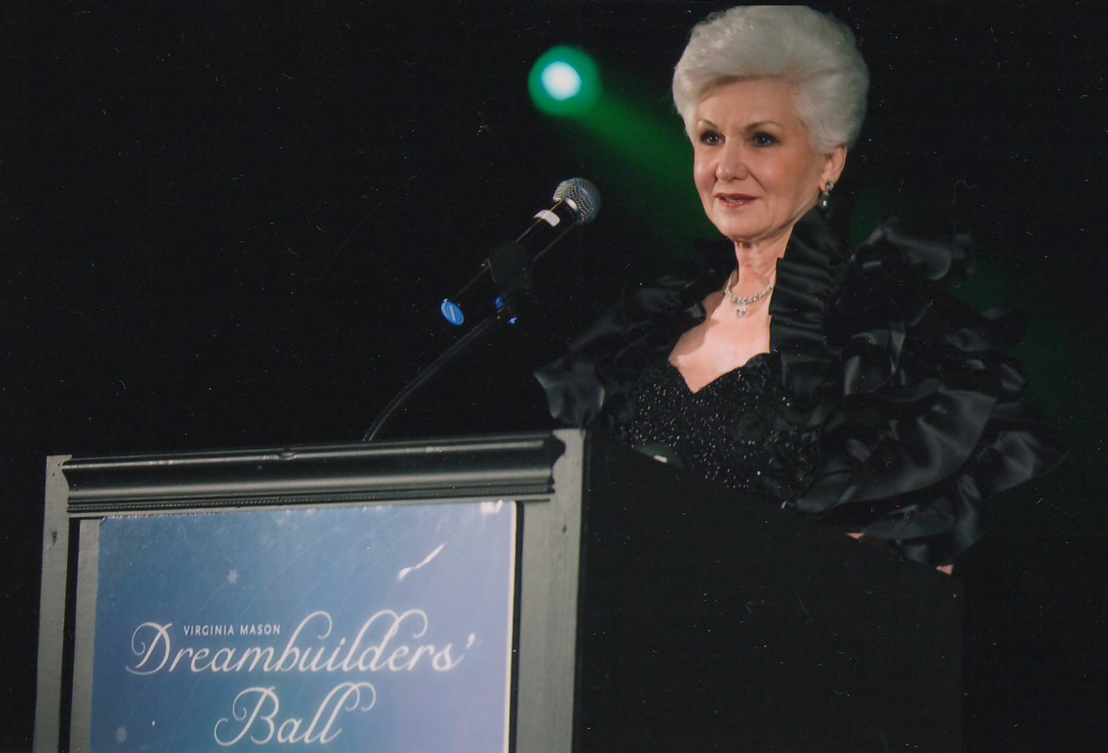 Becky speaking at the Virginia Mason Foundation Dreambuilder's Ball.