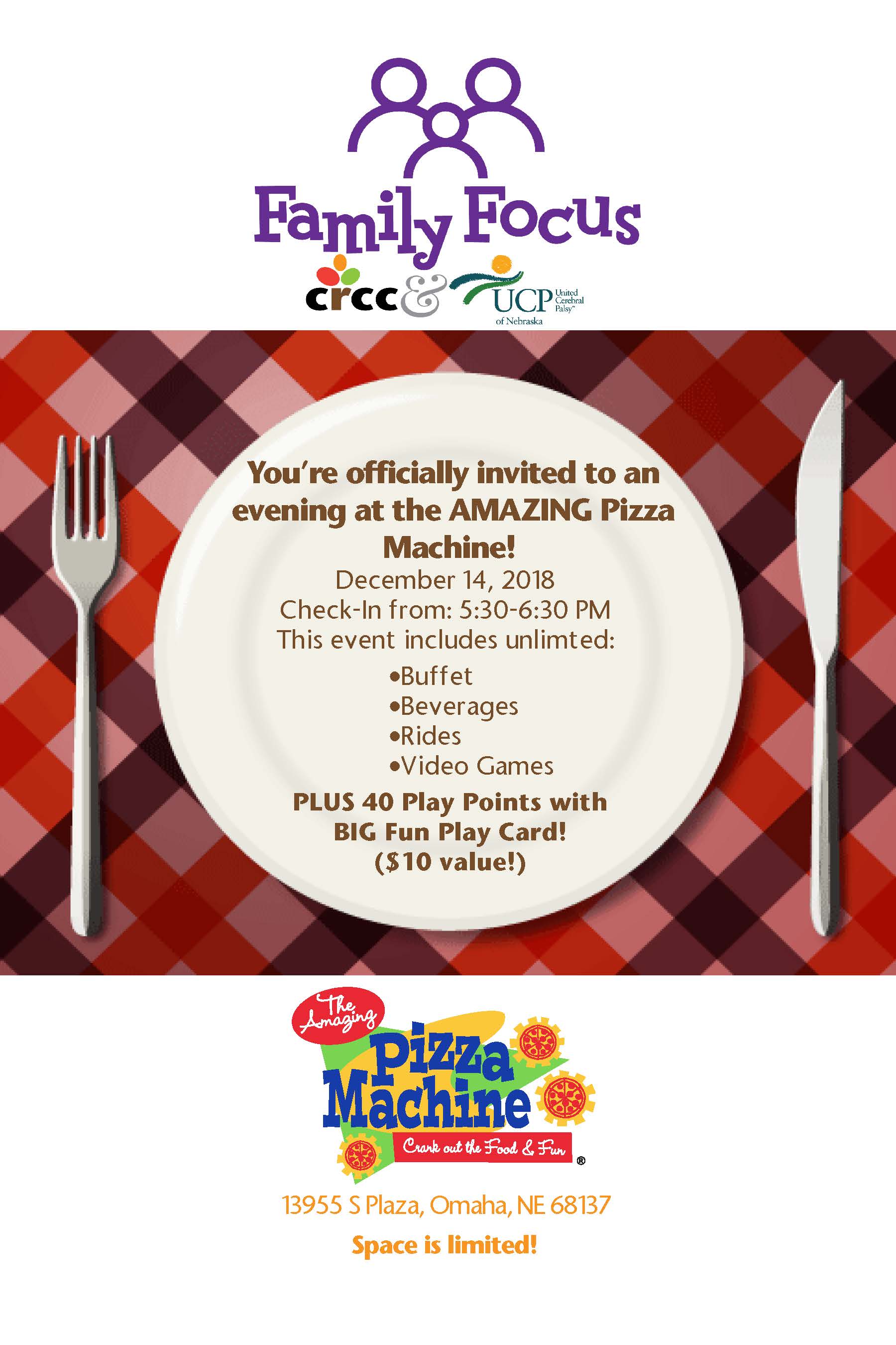 The Amazing Pizza Machine Family Focus Event