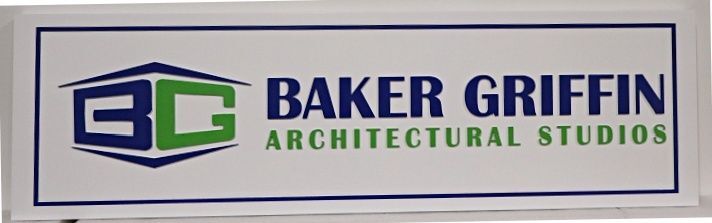 SC38030 - Carved and Sandblasted Sign for "Baker Griffin Architectural Studios"