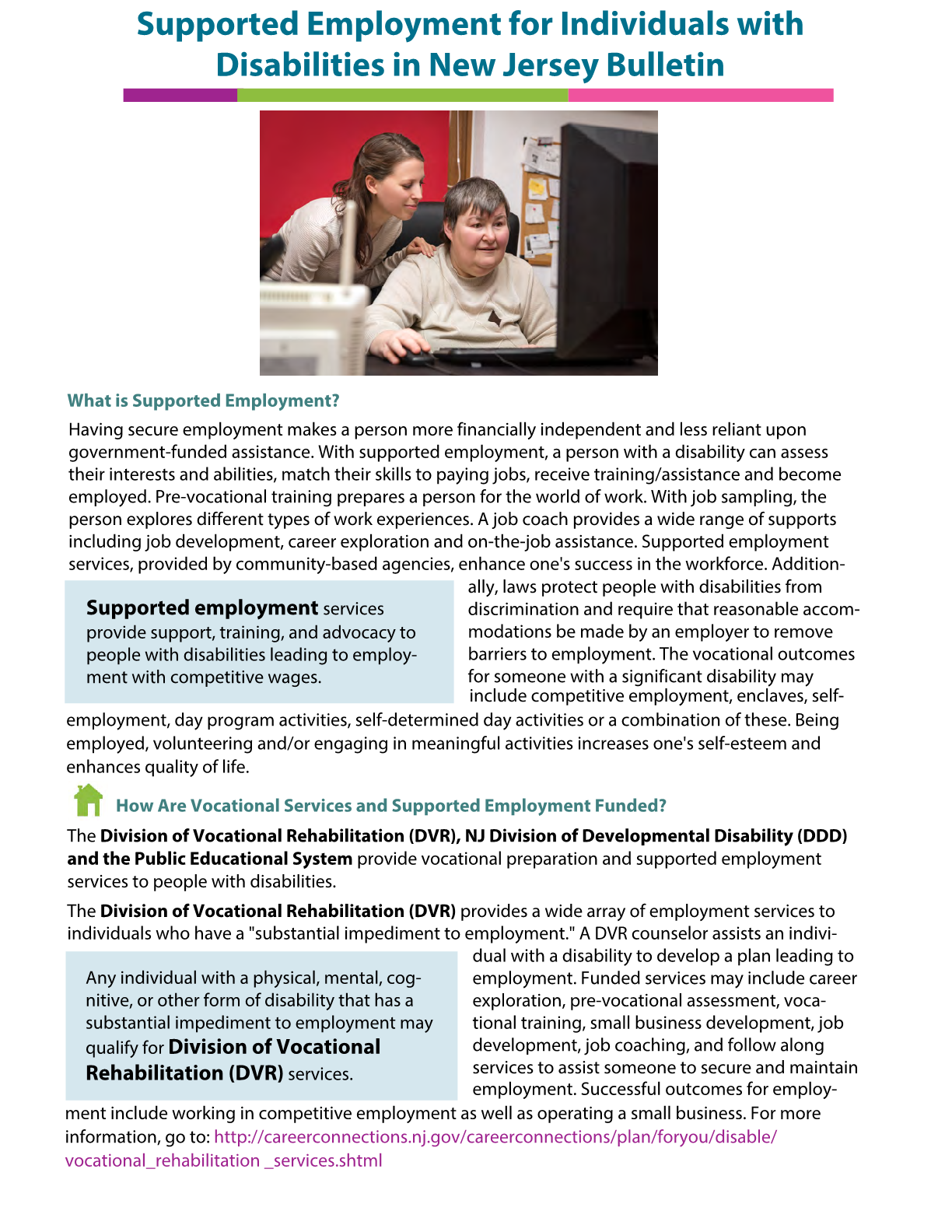 Supported Employment for Individuals with Disabilities in New Jersey
