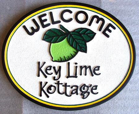 L21814 - Florida Cottage Sign "Key Lime Kottage" with Key Lime