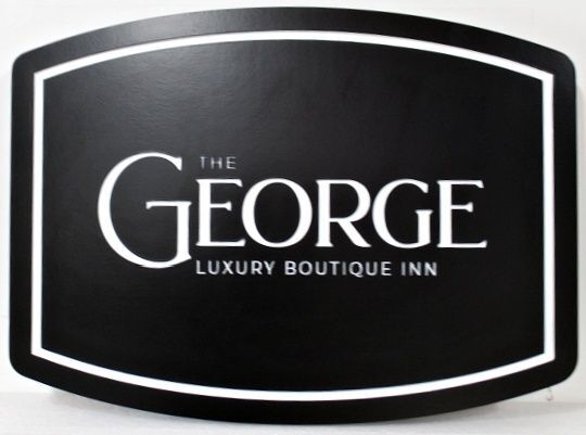 T29052 - Carved HDU Sign for "The George Luxury Boutique Inn"