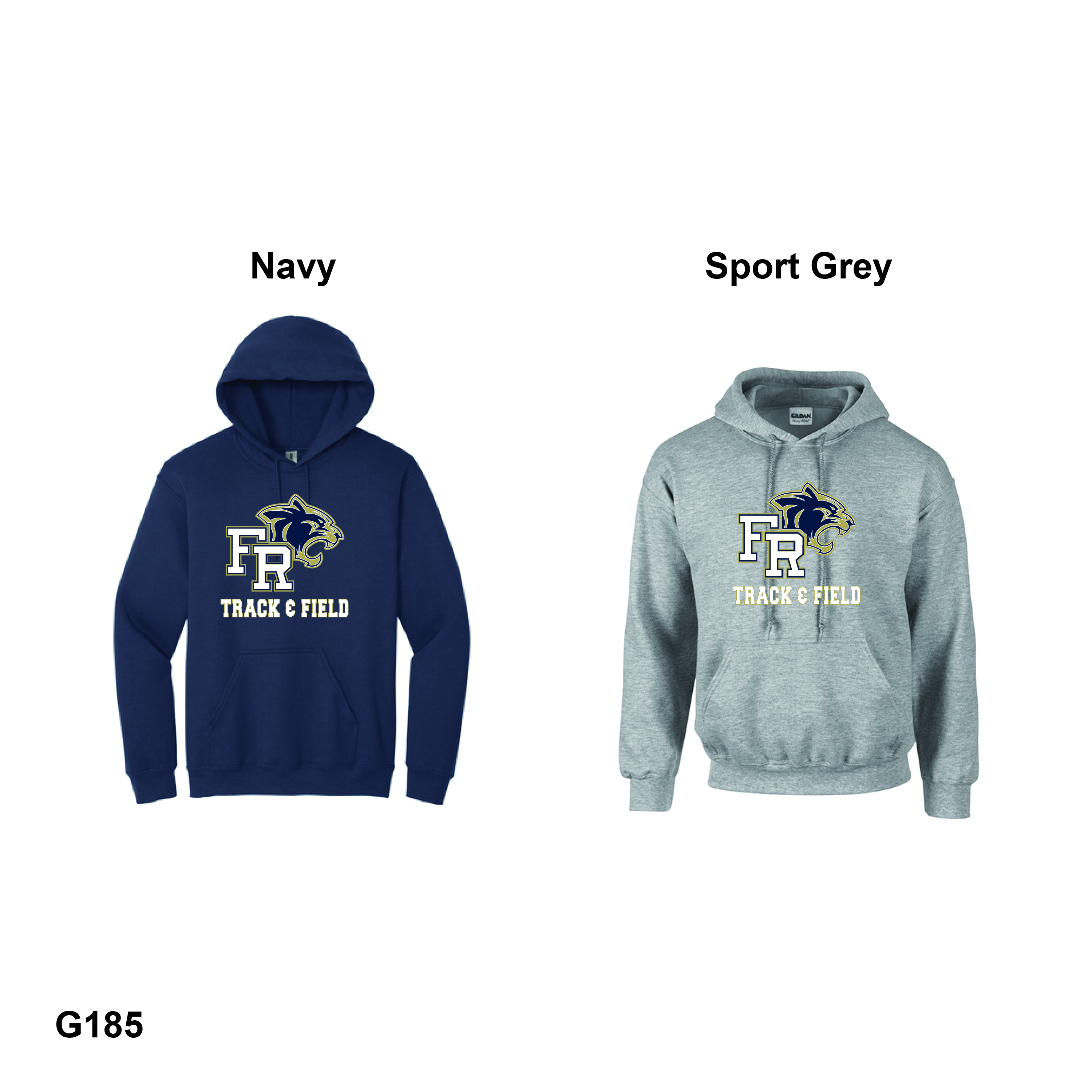 TRACK & FIELD LOGO - Gildan Adult Heavy Blend™ Hooded Sweatshirt