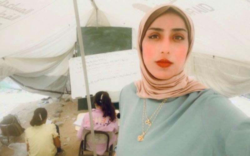 Ruwaida Kamal Amer, founder of the Gaza Education Tent