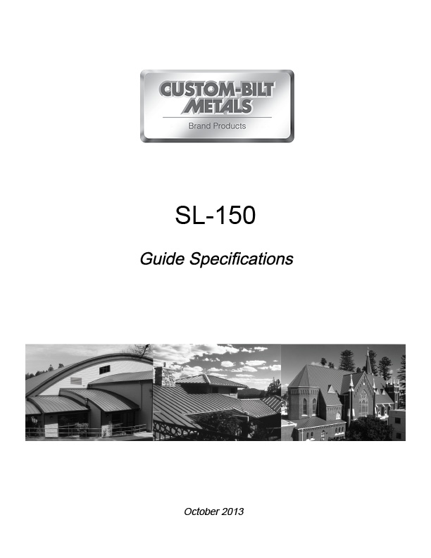 Guide Specs: SL-150