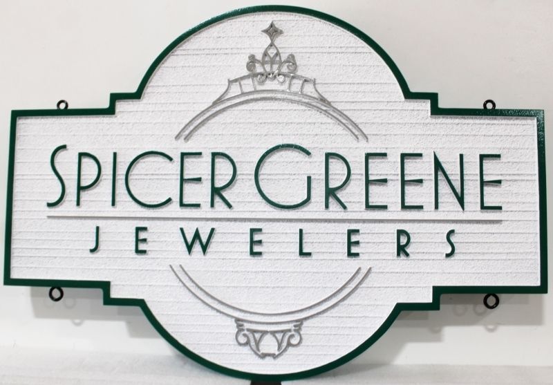 SA28510 - Carved Sign for "Spicer Greene Jewelers" 