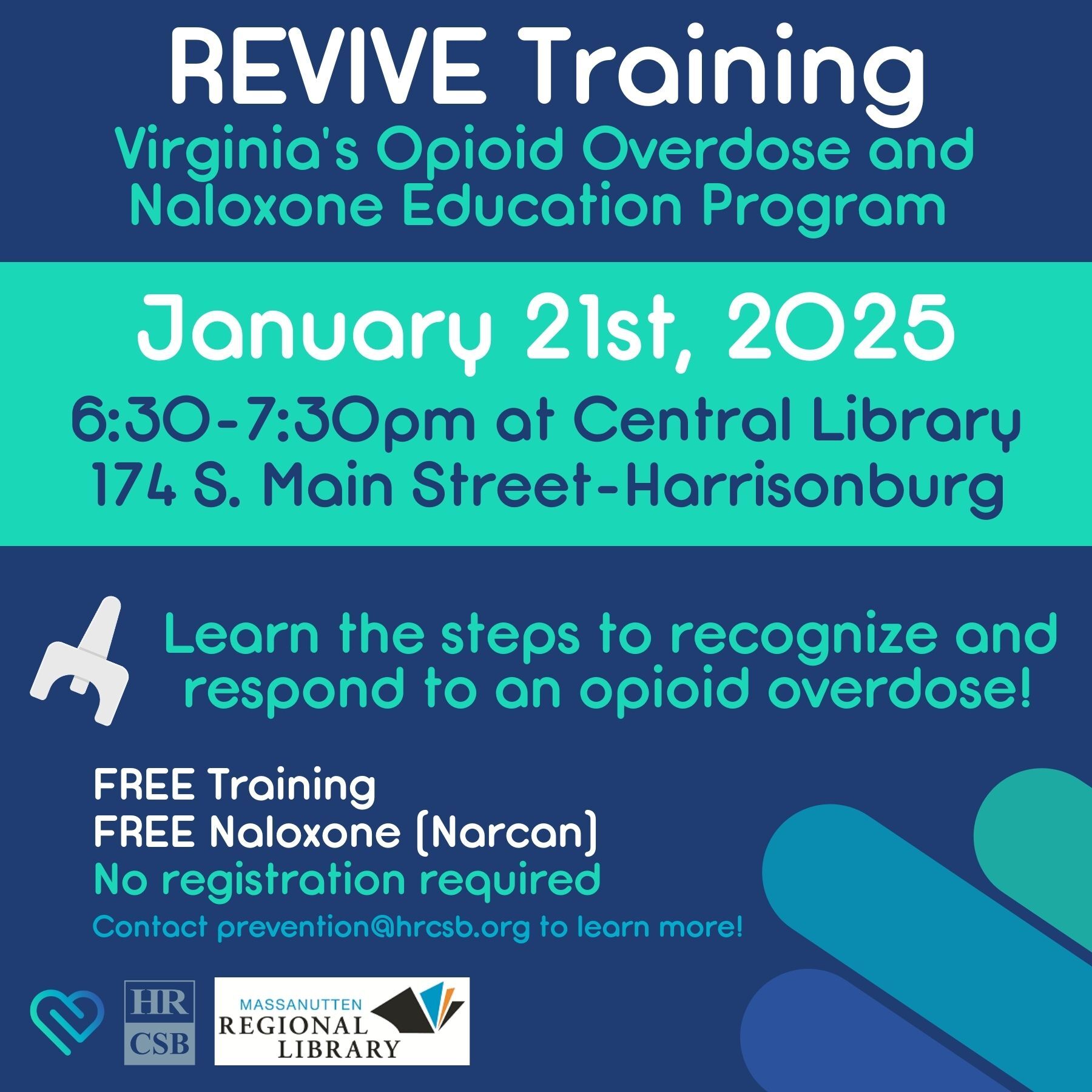 REVIVE Trainings now start at 6:30 PM!